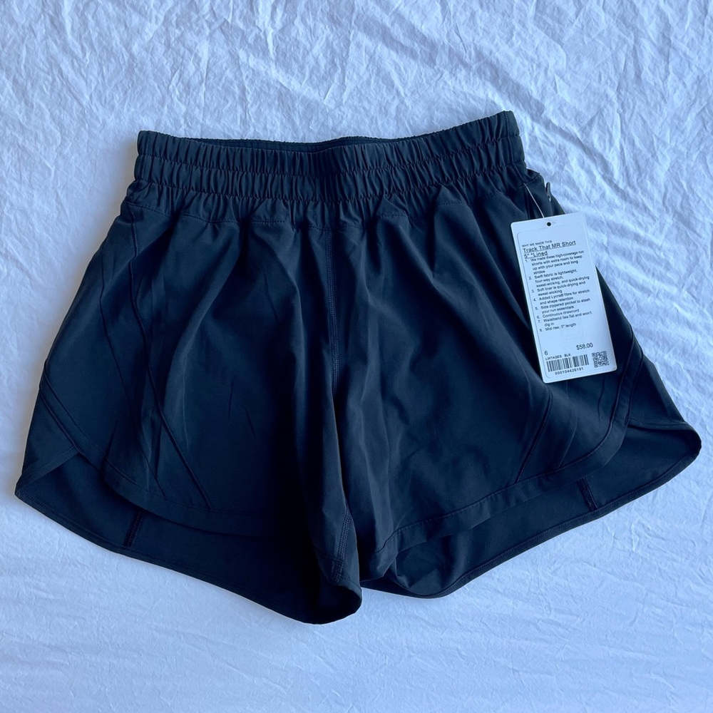 lululemon Track That MR Short 5” Lined - Black